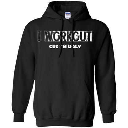 Gymer T-shirt I Workout Cuz I'm Ugly Black