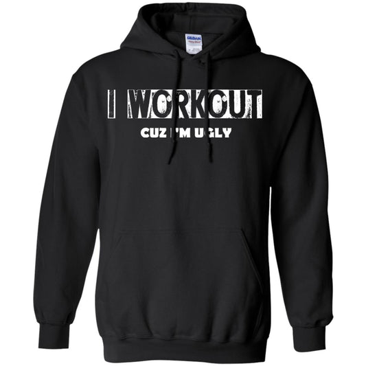Gymer T-shirt I Workout Cuz I'm Ugly Black