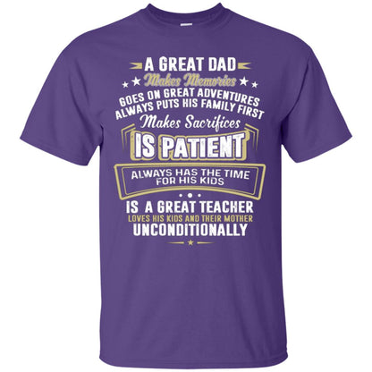 A Great Dad Make Memories Goes On Great Adventures Always Pots His Familly First Purple