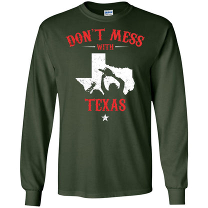Don_t Mess With Texas Chainsaw T-shirt Forest Green