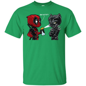 Deadpool Black Panther Bad Kitty Film Lover T-shirt