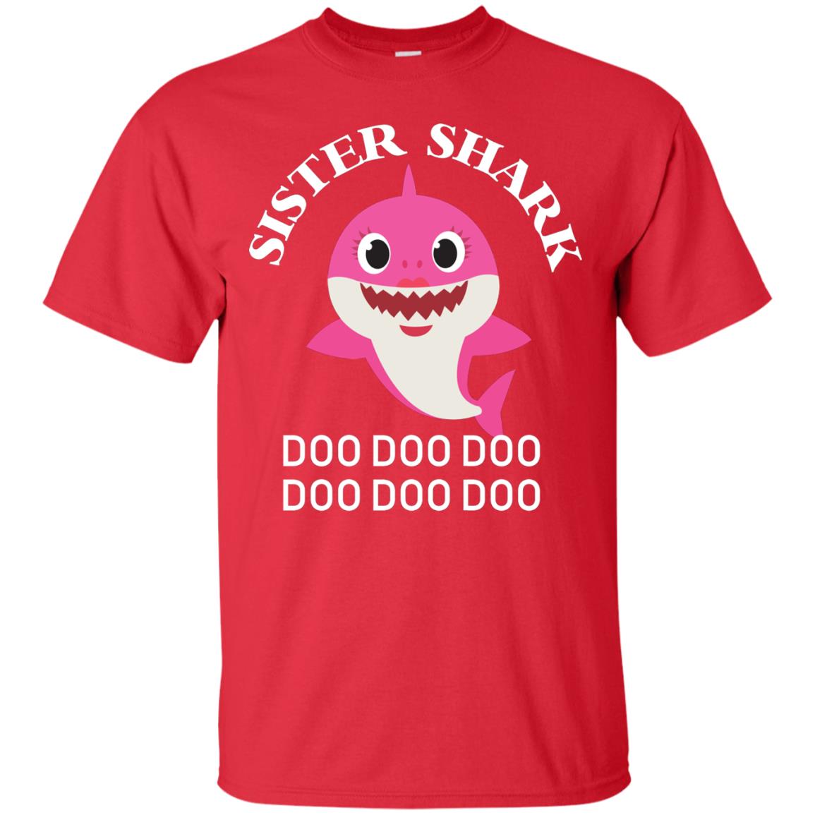 Sister Shark Family Shark Shirt Red