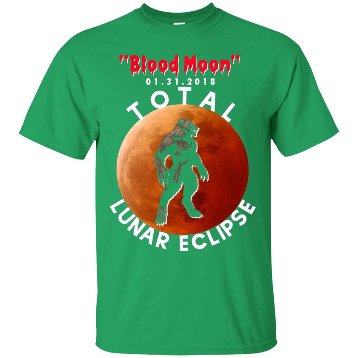 Best Total Lunar Eclipse Shirt 2018 - Blood Moon Werewolf T-shirt Irish Green