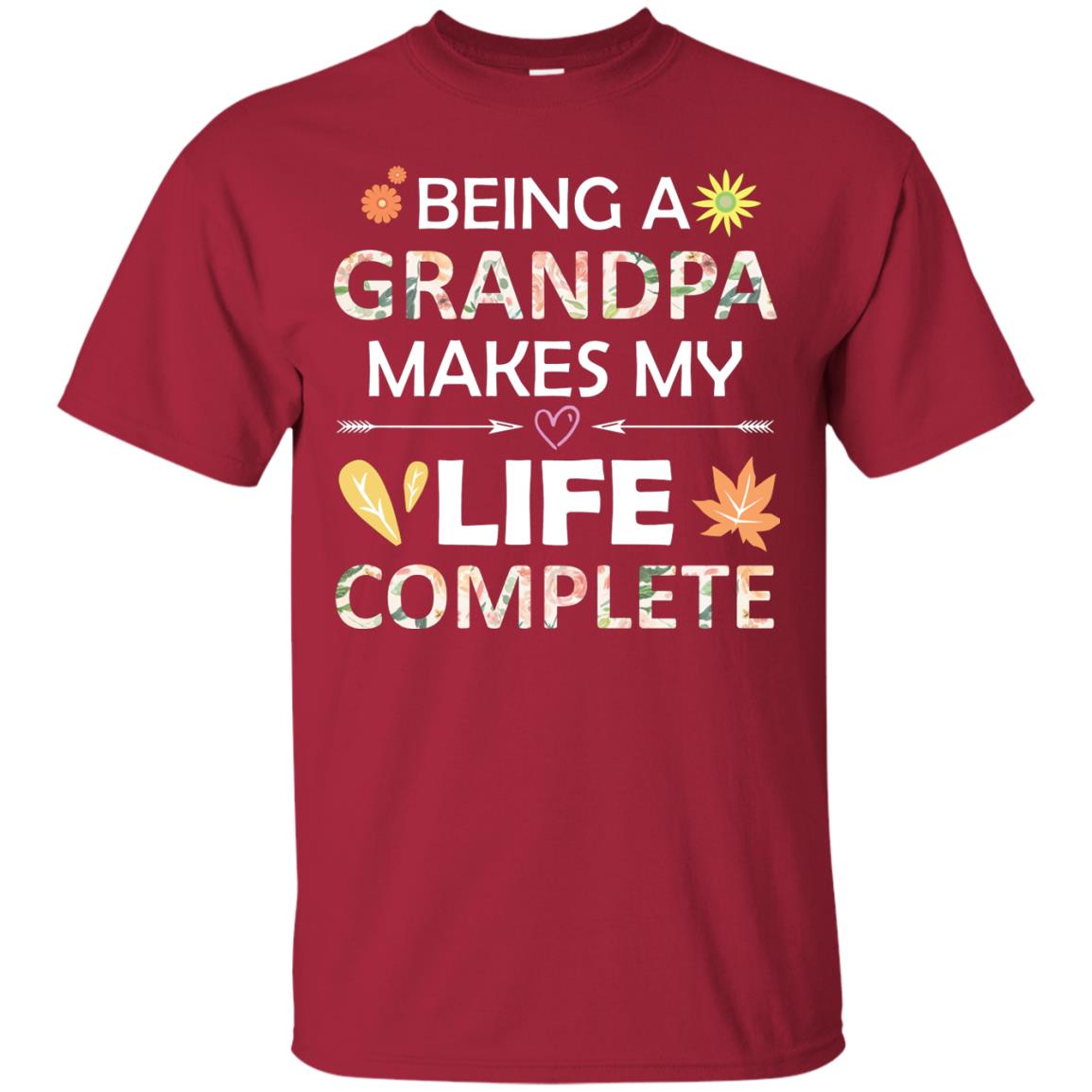 Being A Grandpa Make My Life Complete Parent_s Day Shirt For Grandfather Cardinal