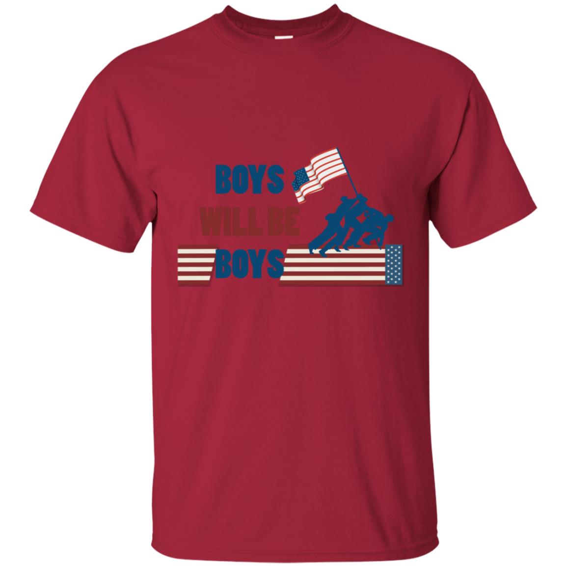 Boys Will Be Boys Military Shirt Cardinal