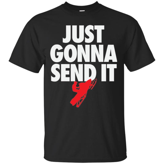 Snowmobile T-shirt Just Gonna Send It T-shirt Black