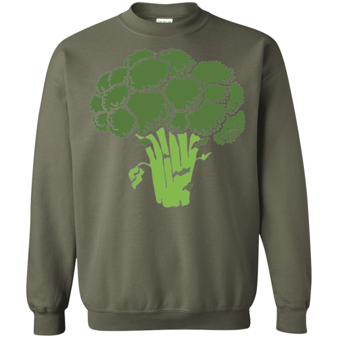 Broccoli Is Life T-shirt Funny Graphic Vegetable Military Green