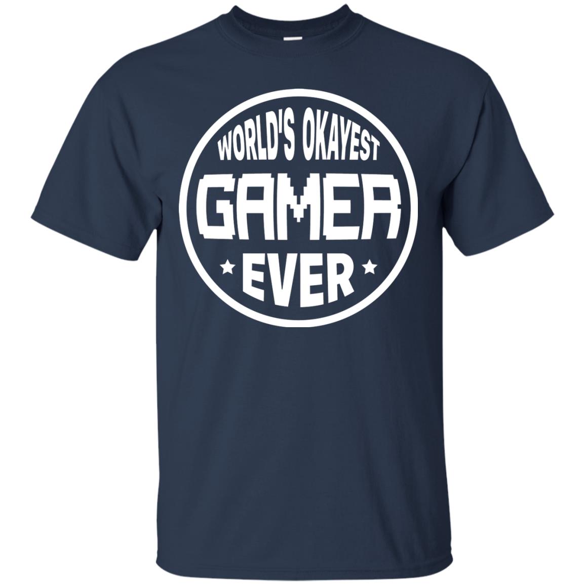 World’s Okayest Gamer Ever Best T-shirt For Gaming Lover Navy