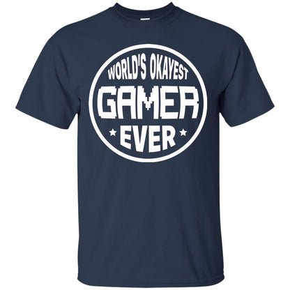 World’s Okayest Gamer Ever Best T-shirt For Gaming Lover Navy