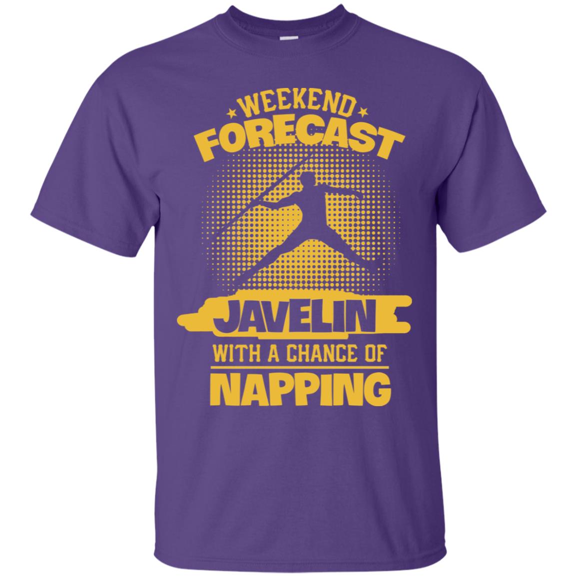 Weekend Forecast Javelin With A Chance Of Napping Shirt Purple
