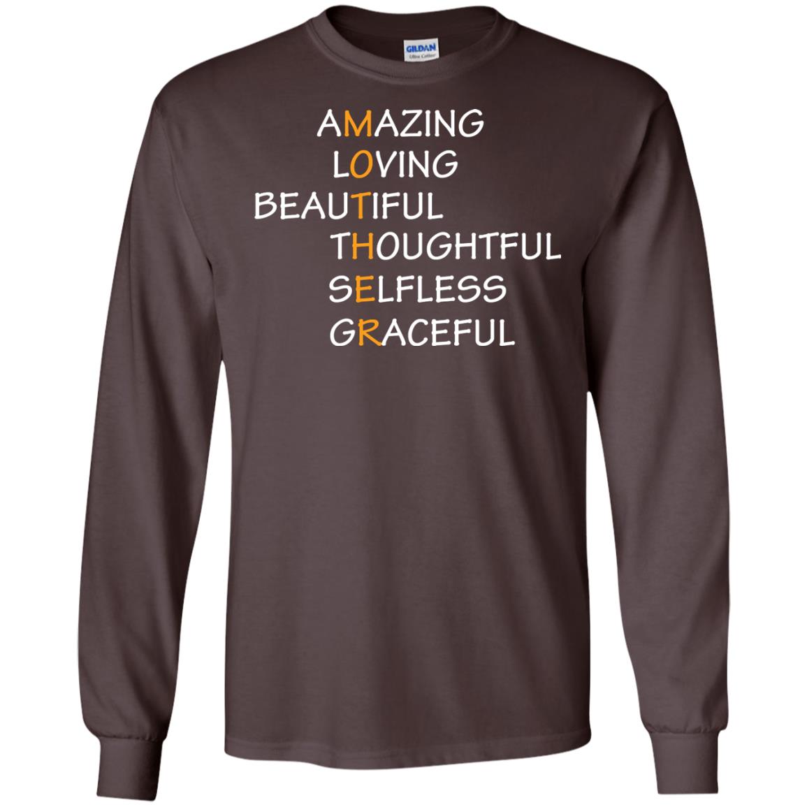 Amazing Loving Beautiful Thoughtful Selfless Graceful Mother Dark Chocolate