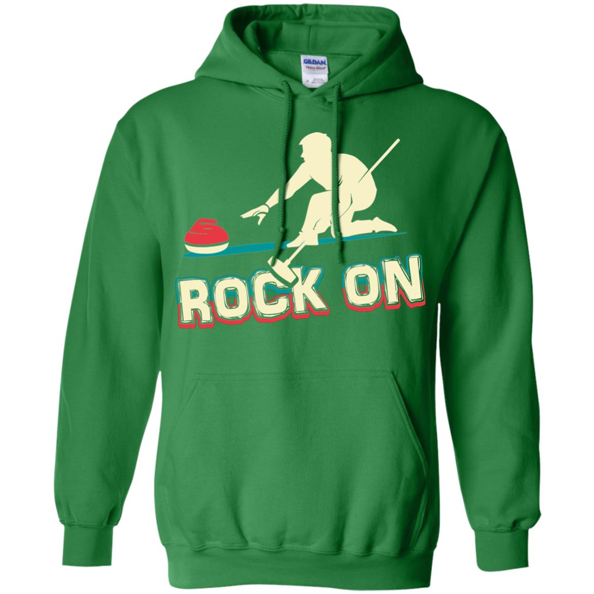 Curling Winter Lover T-shirt Rock On Curling Winter Sports Irish Green