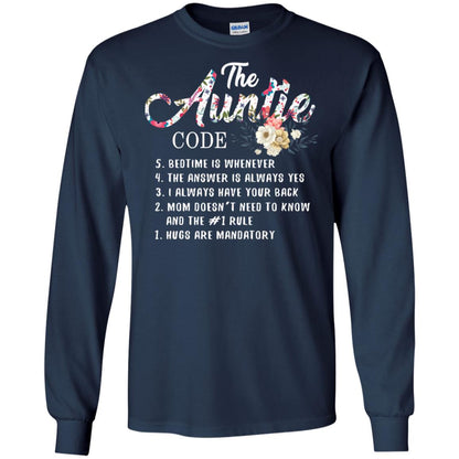 The Auntie Code Shirt For Womens Navy