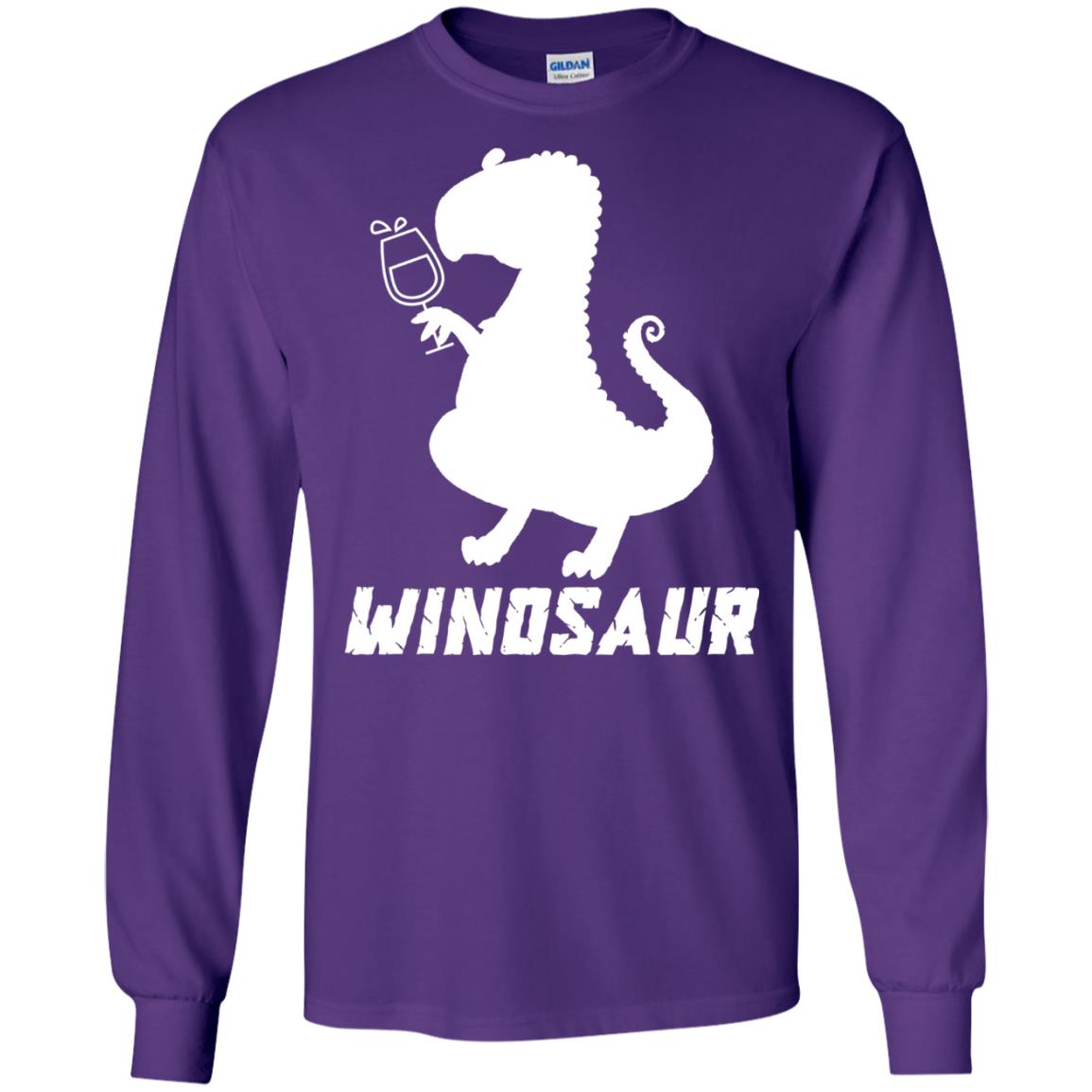 Drinking Party T-shirt Winosaur Wine Dinosaur Purple