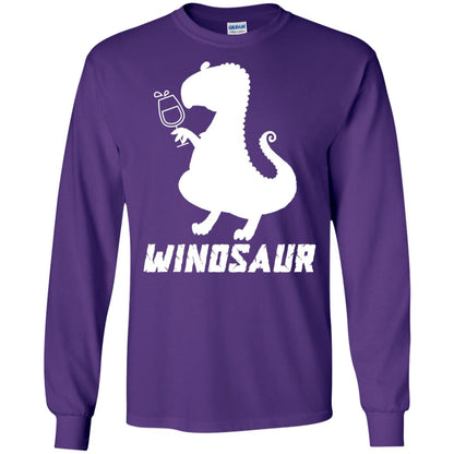 Drinking Party T-shirt Winosaur Wine Dinosaur Purple