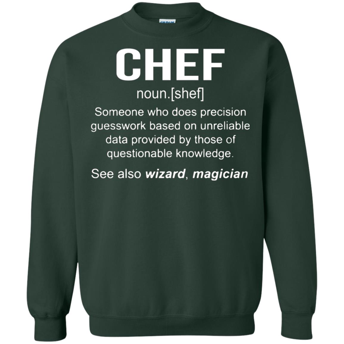 Funny Chef Meaning Shirt Chef Noun Definition Forest Green