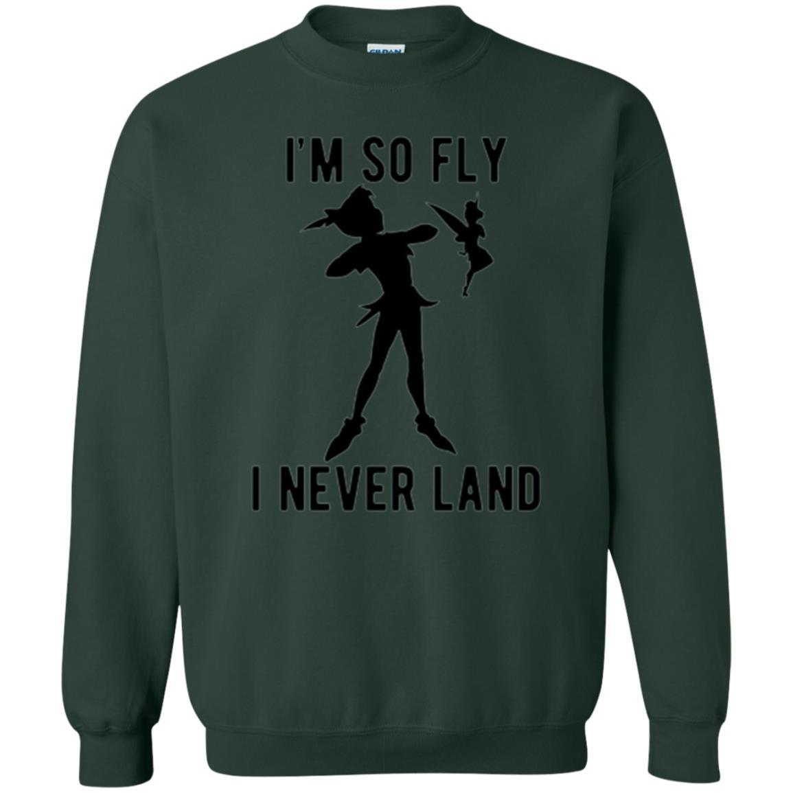 Film T-shirt Tinker Bell I'm So Fly I Never Land Forest Green