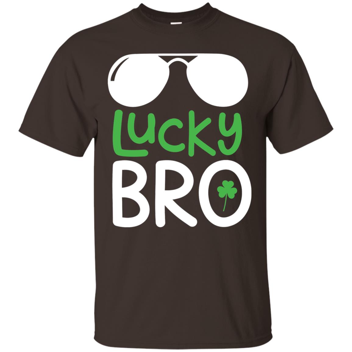 Lucky Bro St. Patrick_s Day T-shirt Dark Chocolate