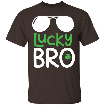 Lucky Bro St. Patrick_s Day T-shirt Dark Chocolate