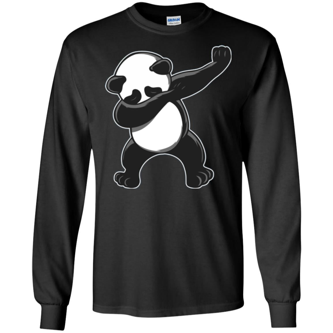Funny Panda Dab T-shirt Cute Dabbing Panda Black