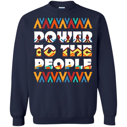 African American T-shirt Power To The People Navy