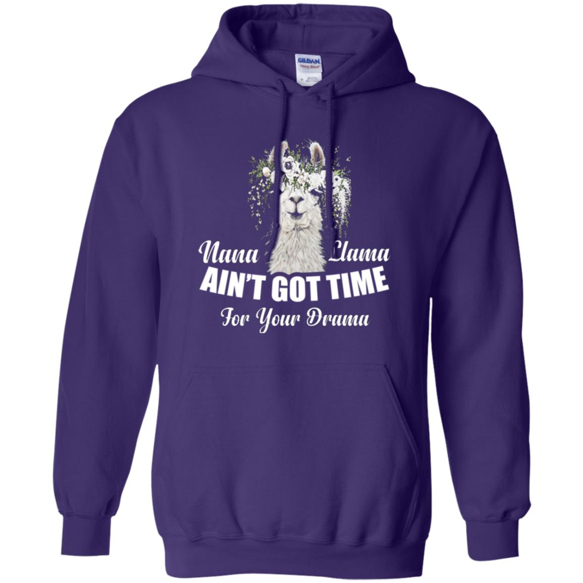 Llama Lover T-shirt Nana Llama Ain’t Got Time For Your Drama Purple