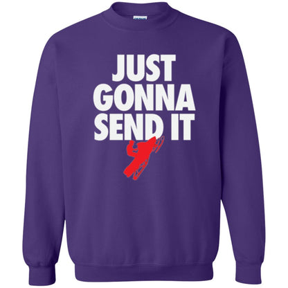 Snowmobile T-shirt Just Gonna Send It T-shirt Purple