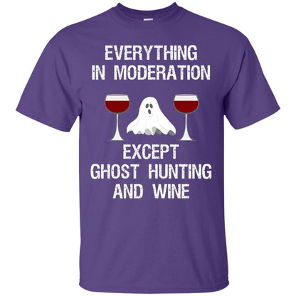 Ghost Hunting Shirt Ghost Hunting And Wine Purple