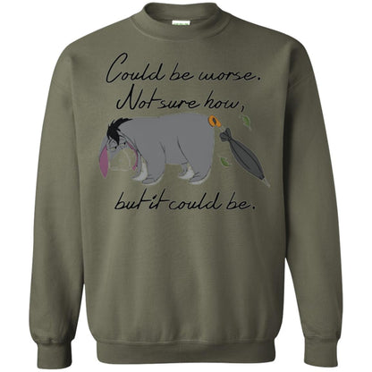 Cartoon T-shirt Could Be Worse Not Sure How But It Could Be Military Green
