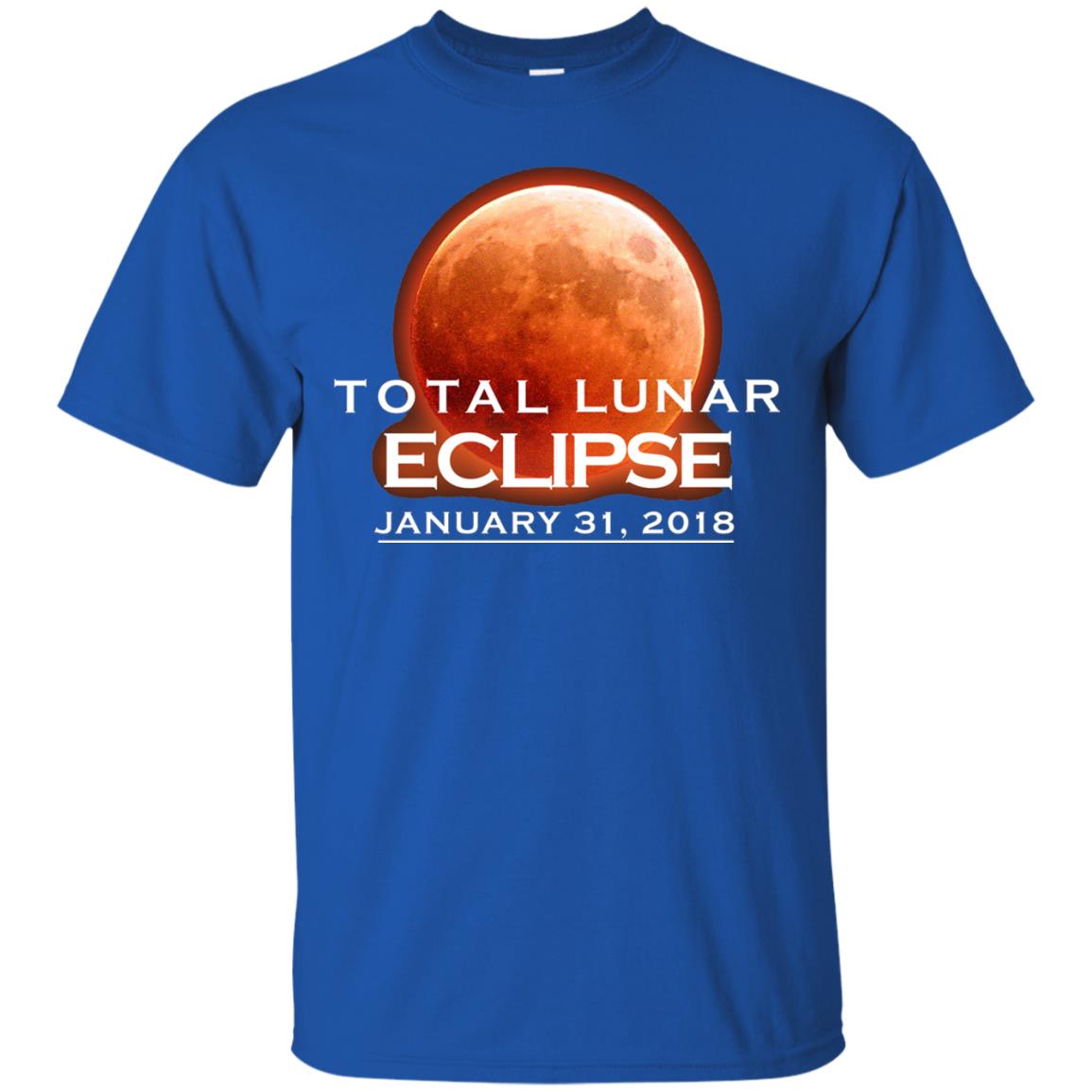 Lunar Eclipse T-shirt January 31, 2018 Graphic T-shirt Royal