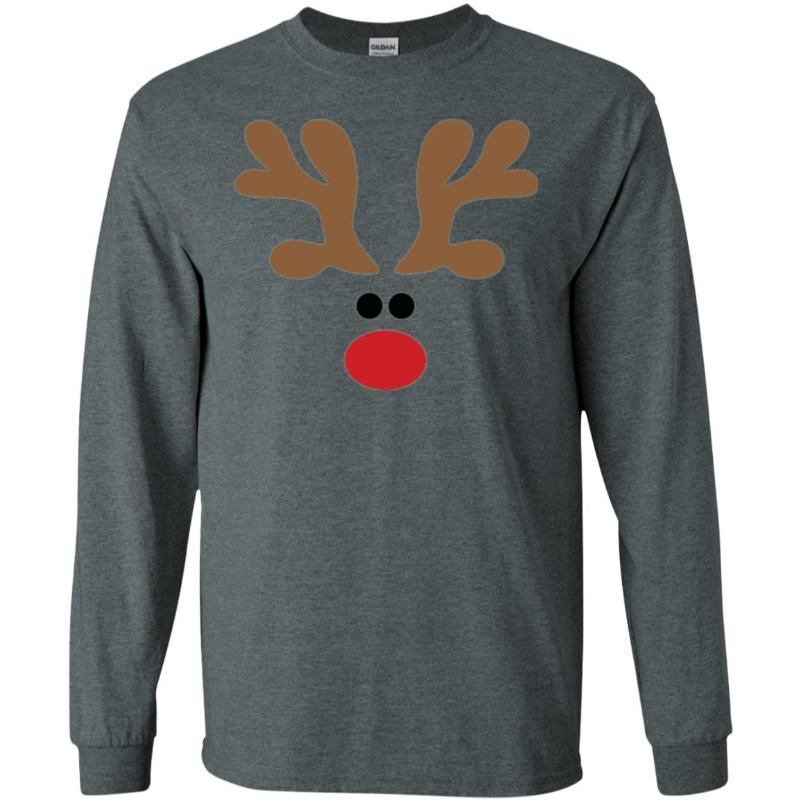 Christmas T-shirt Reindeer Dark Heather