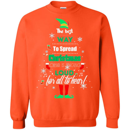 Elf Christmas T-shirt The Best Way To Spread Christmas Cheer Orange