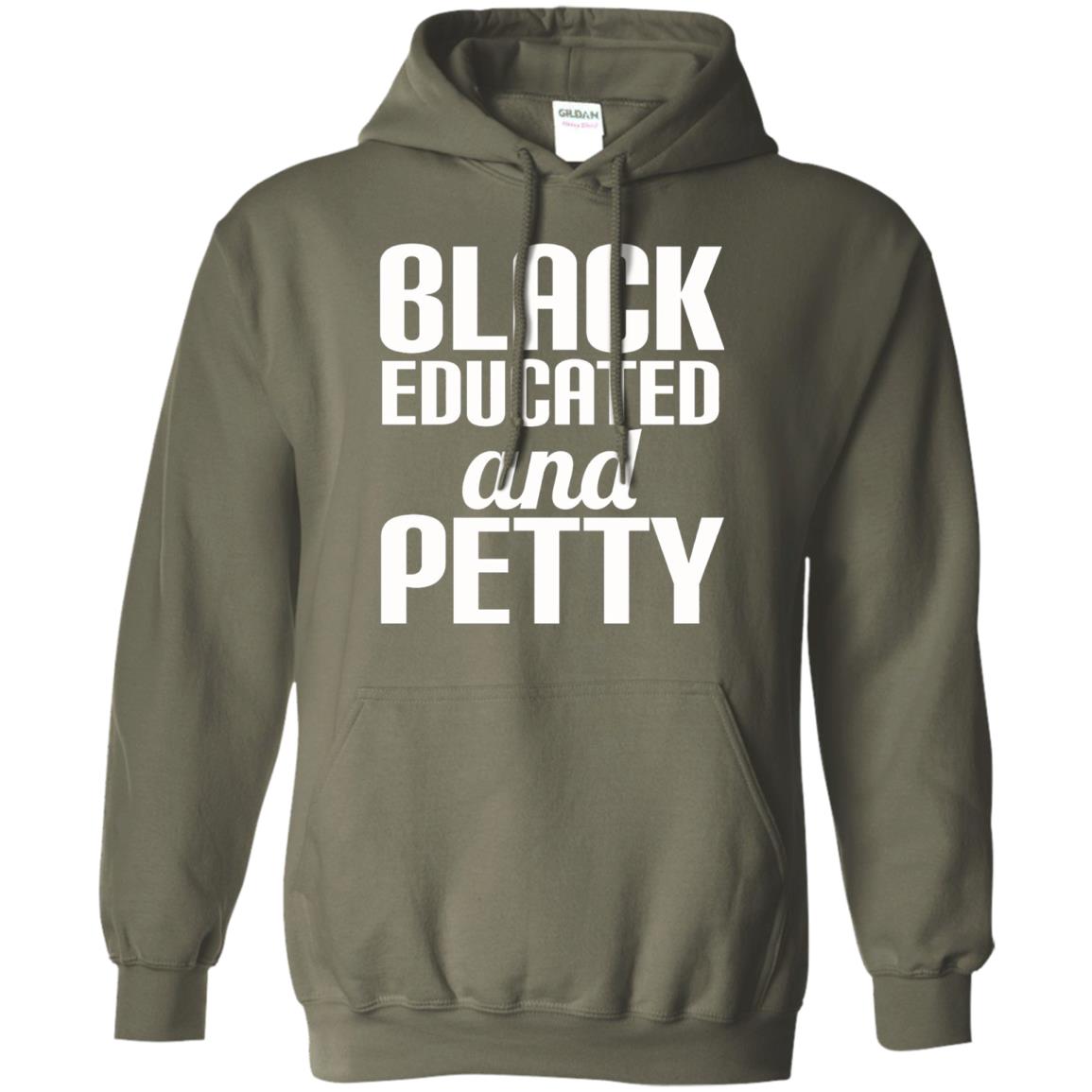 Petty Queen Juneteenth T-shirt Black Educated And Petty Military Green