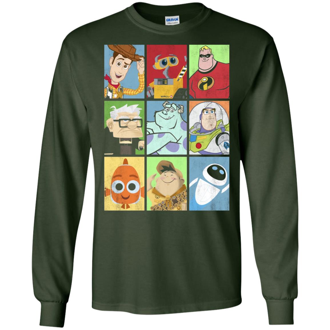 Epic Boxed Up Line Up Character Graphic T-shirt Forest Green