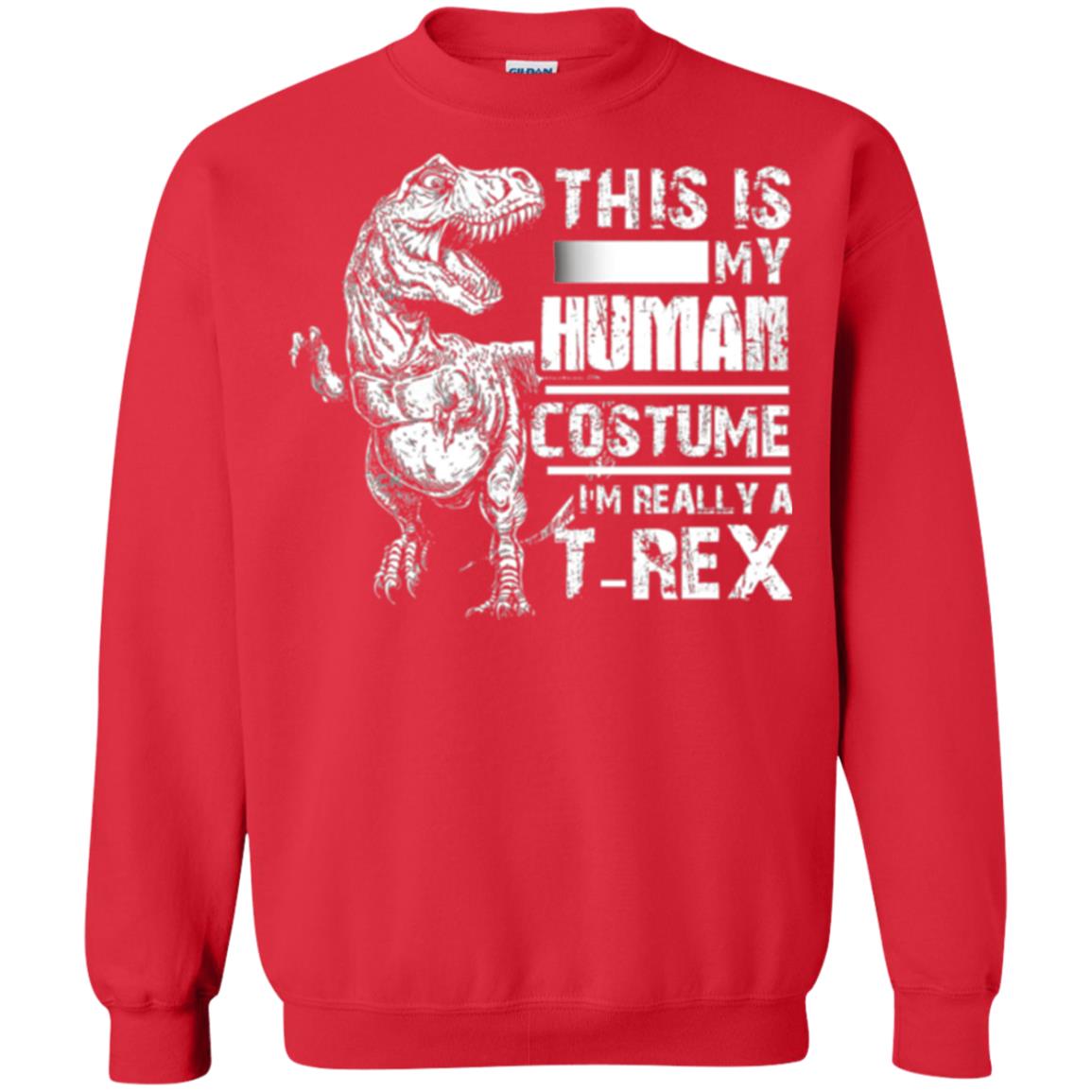 Dinosaus T-shirt This Is My Human Costume Shirt Human Red
