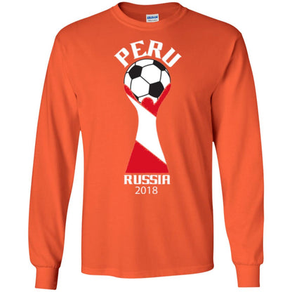 Football Lovers T-shirt Peru Russia 2108 Orange