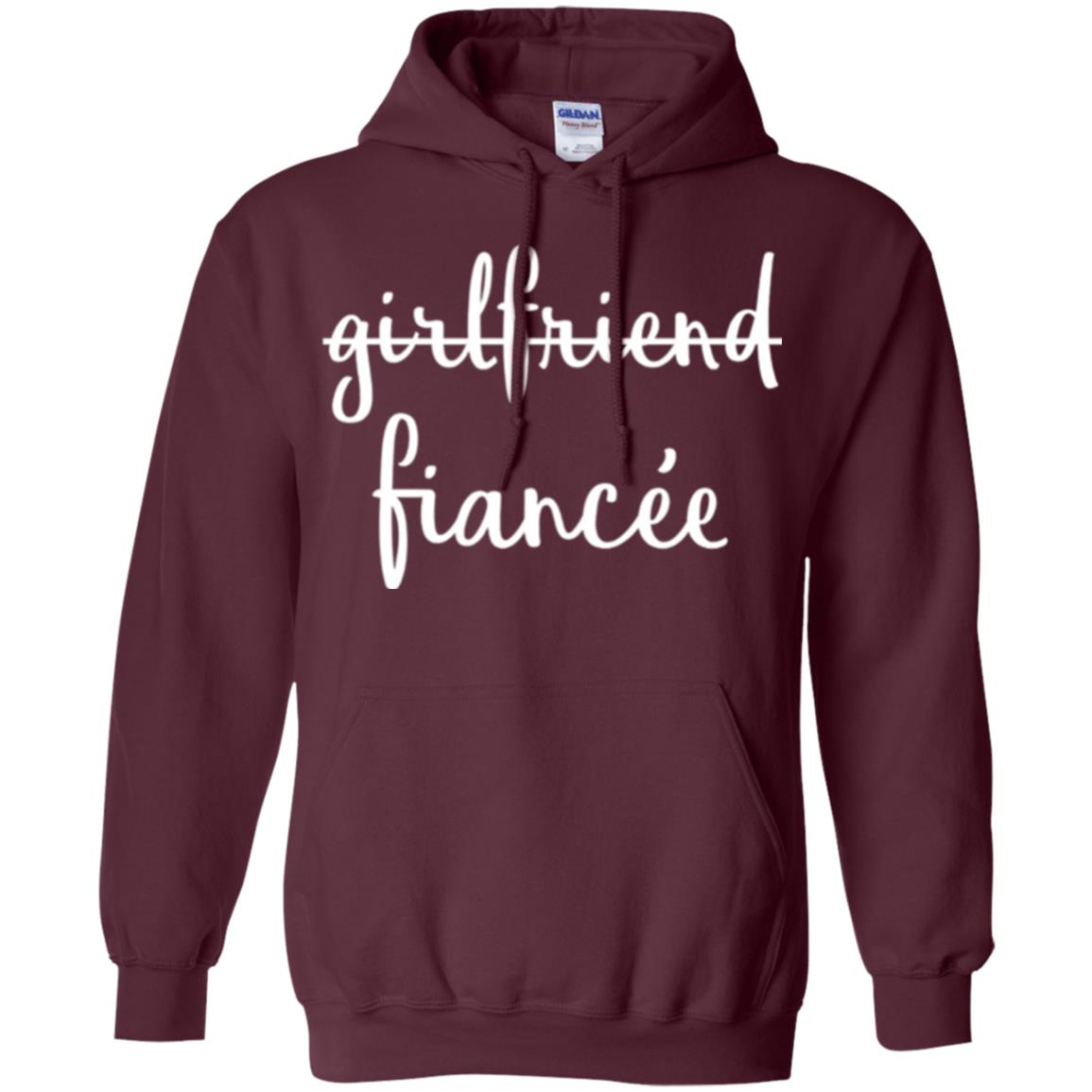 Fiance Engagement Party T-shirt Girlfriend Fiancee Maroon