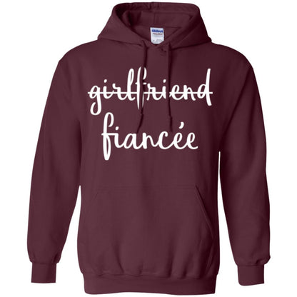 Fiance Engagement Party T-shirt Girlfriend Fiancee Maroon