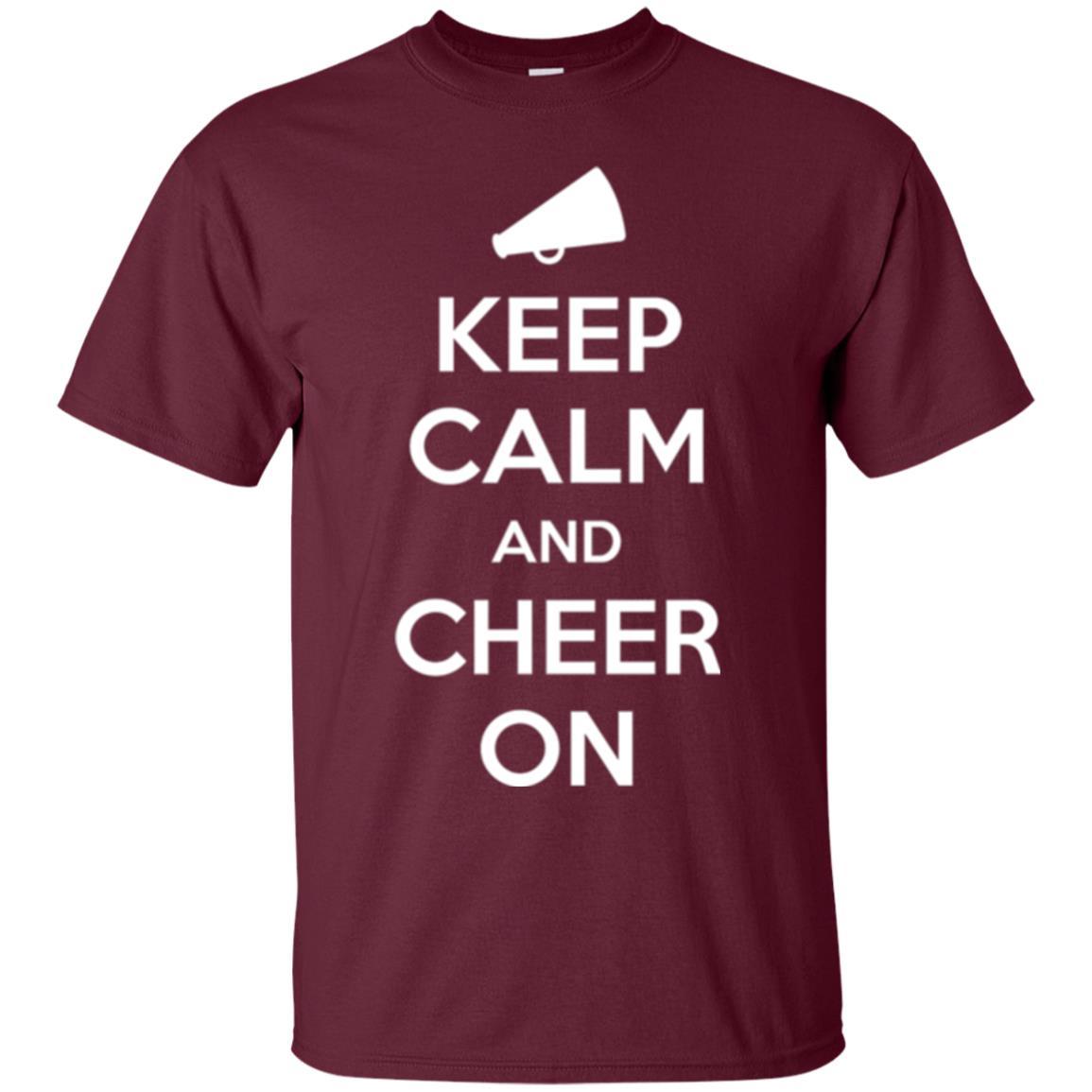 Cheerleader T-shirt Keep Calm And Cheer On Maroon