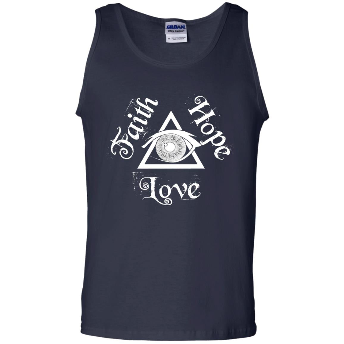Faith Hope Love Eye Of Providence Esoteric Shirt Navy