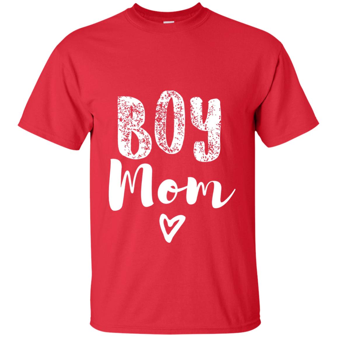 Cute Boy Mom T-shirt Red