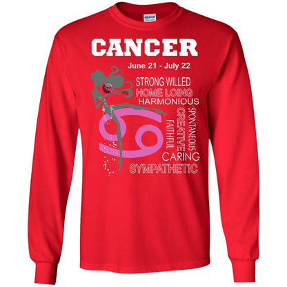 Cancer Strong Willed Home Loing Harmonious Faithful Creative Spontaneous Caring Sympathetic Red