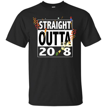 Straight Outta 2018 New Year 2019 Gift Shirt Black