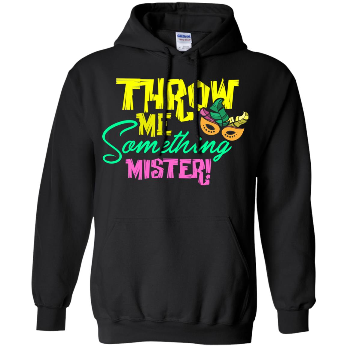 Mardi Gras T-shirt Throw Me Something Mister Black