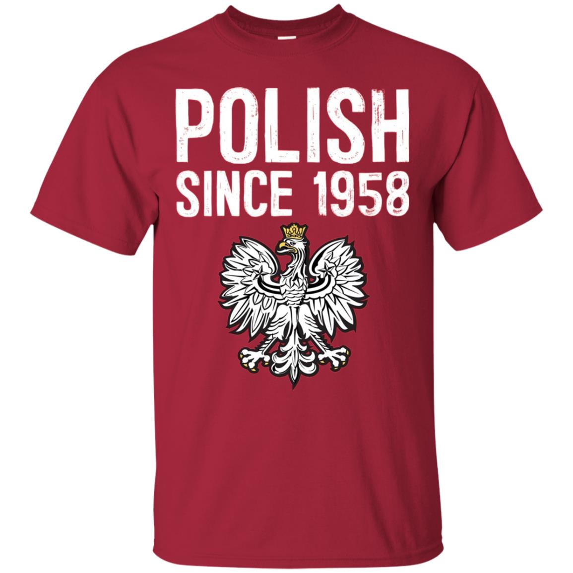60th Birthday T-shirt Polish Since 1958 Cardinal