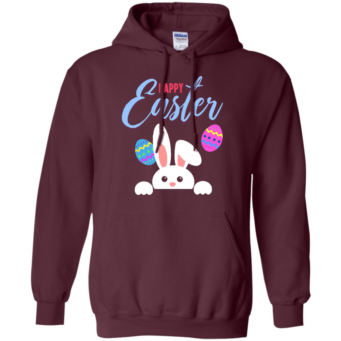 Emoji Bunny Egg Happy Easter Shirt Maroon