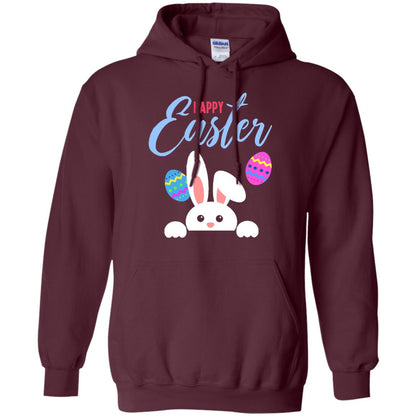 Emoji Bunny Egg Happy Easter Shirt Maroon
