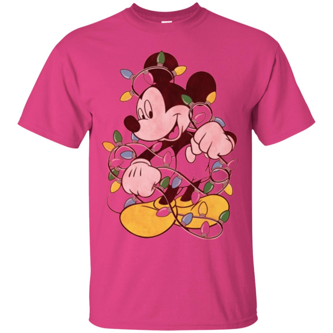 Christmas Lights T-shirt Disney Mickey Mouse Heliconia