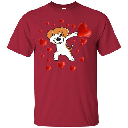 Valentines Day T-shirt Dabbing Dog Cardinal