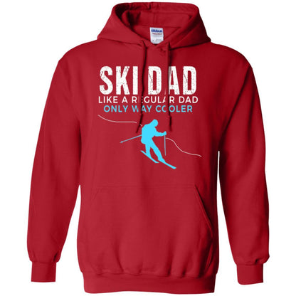 Skier T-shirt Ski Dad Like A Regular Dad Only Way Cooler Red